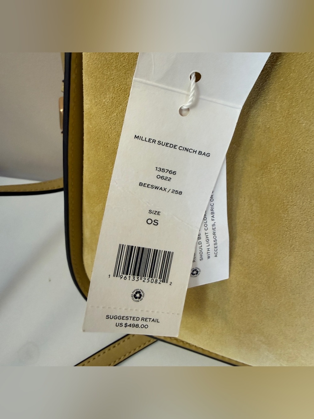 Tory Burch Miller suede cinch bag 135766 - Picture 12 of 13